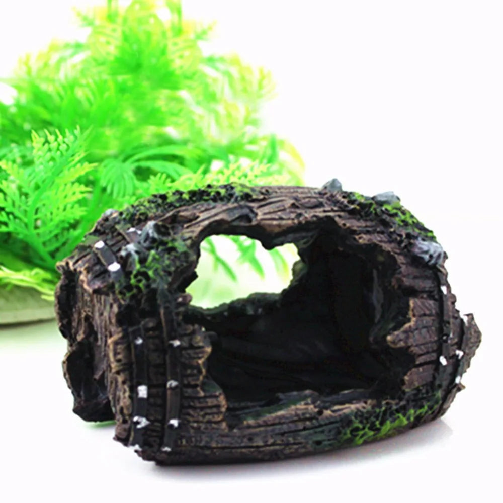Barrel Cave Aquarium Decoration